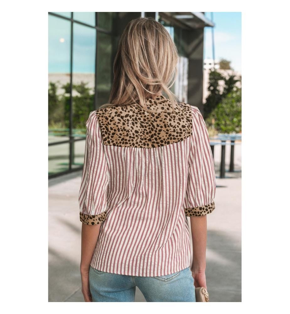 Chemise Boutonnée Manches Mi-Longues - Rose