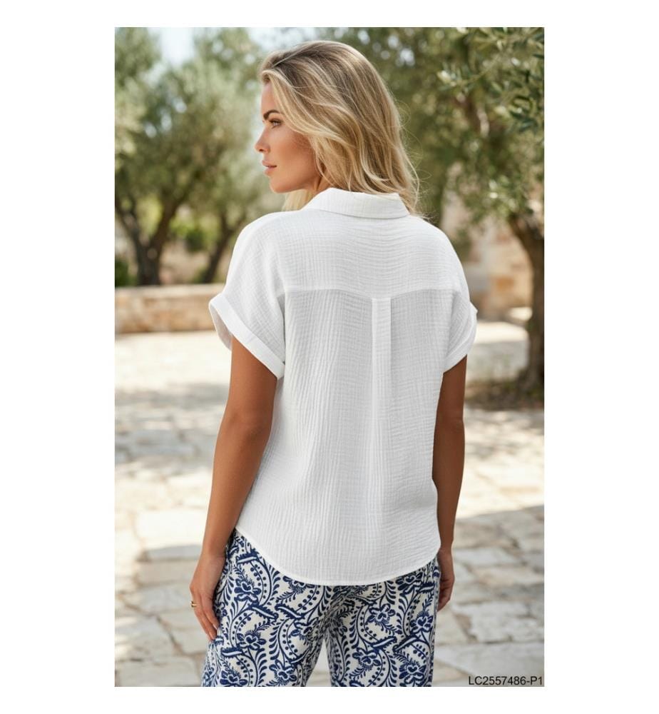 Camicia a maniche corte - bianco