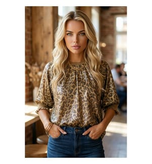 Short-sleeved blouse - gold