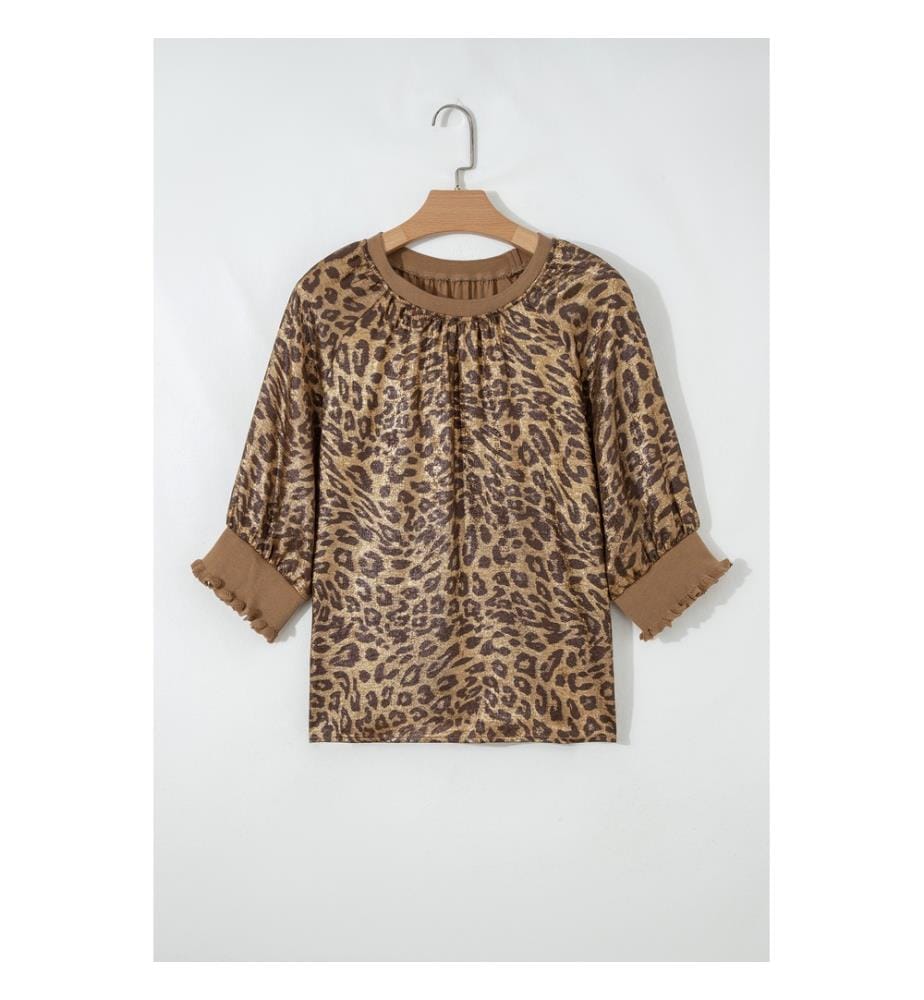 Short-sleeved blouse - gold