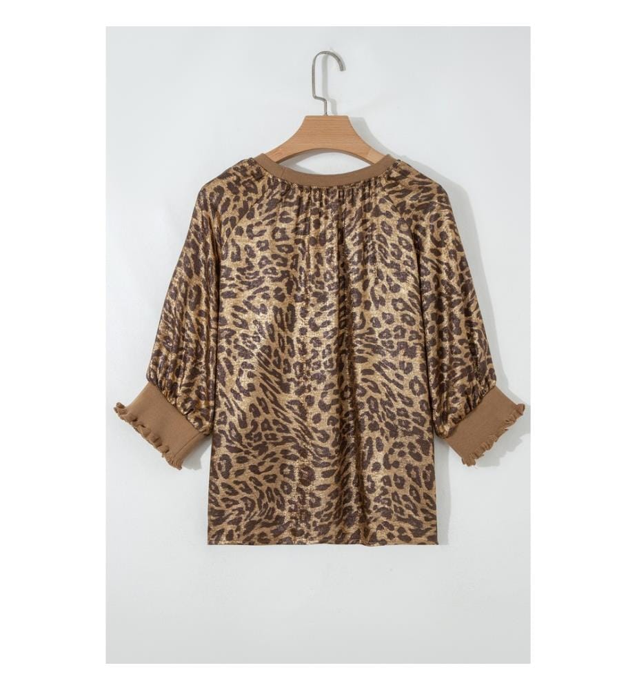Short-sleeved blouse - gold