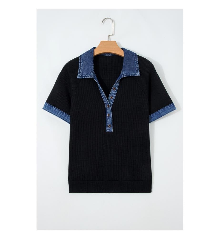 Button-down Polo - Black