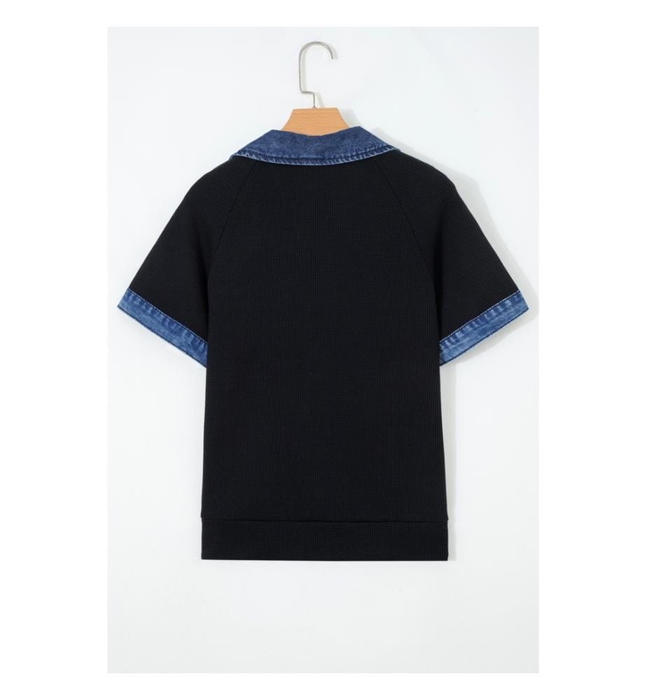 Button-down Polo - Black