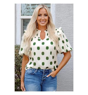 Balloon Sleeve Blouse - Apricot