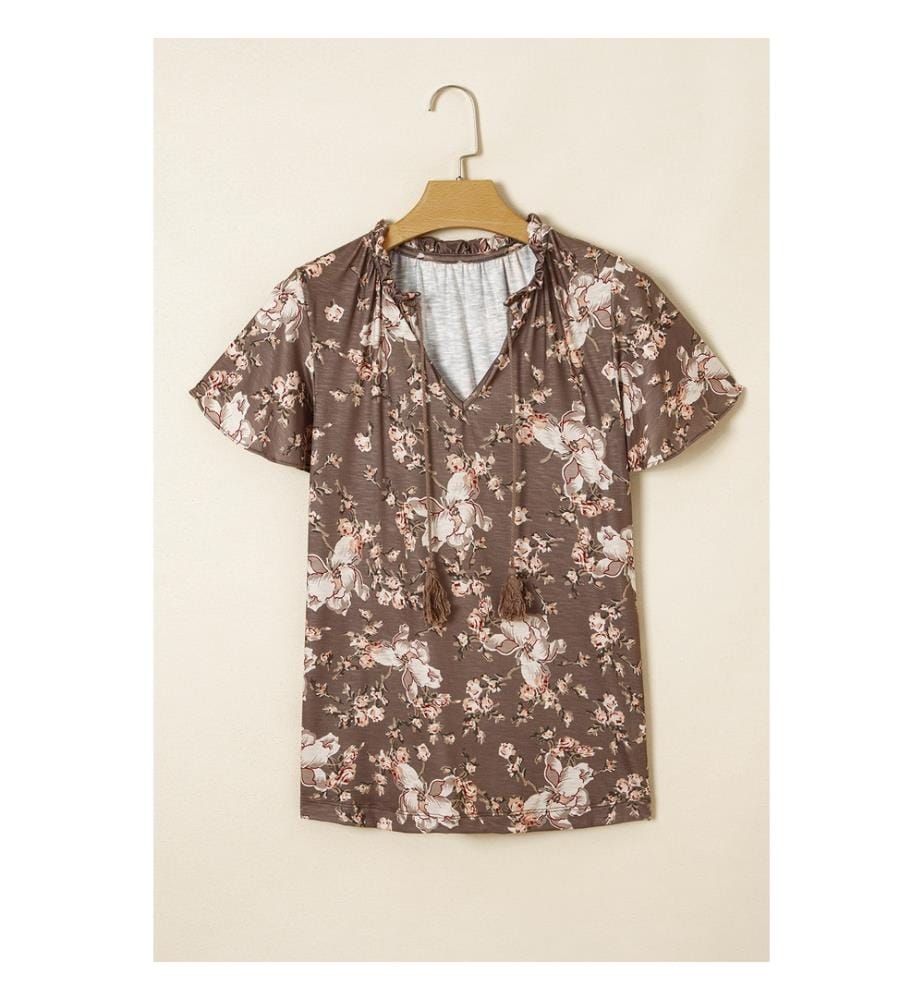 Khaki Short Sleeve Blouse - Khaki