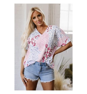 Pink Short Sleeve Blouse - Pink