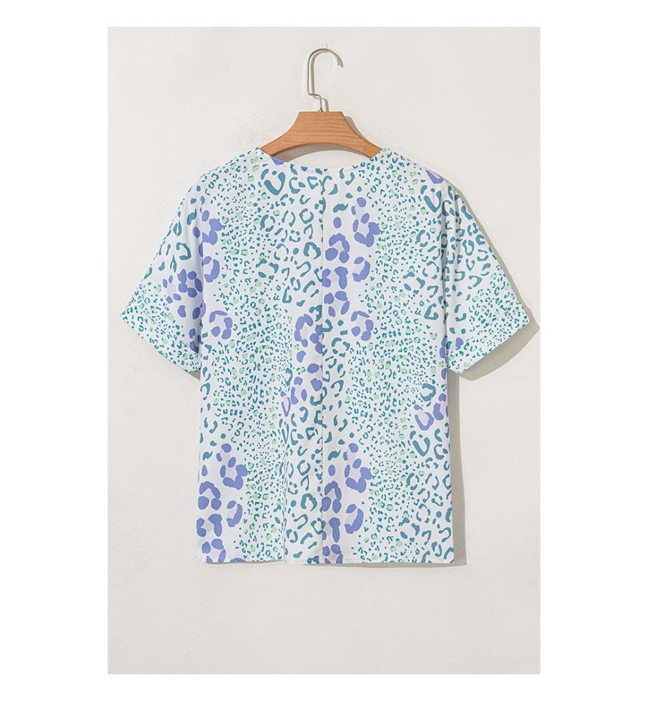 Short Sleeve Blouse - Sky Blue
