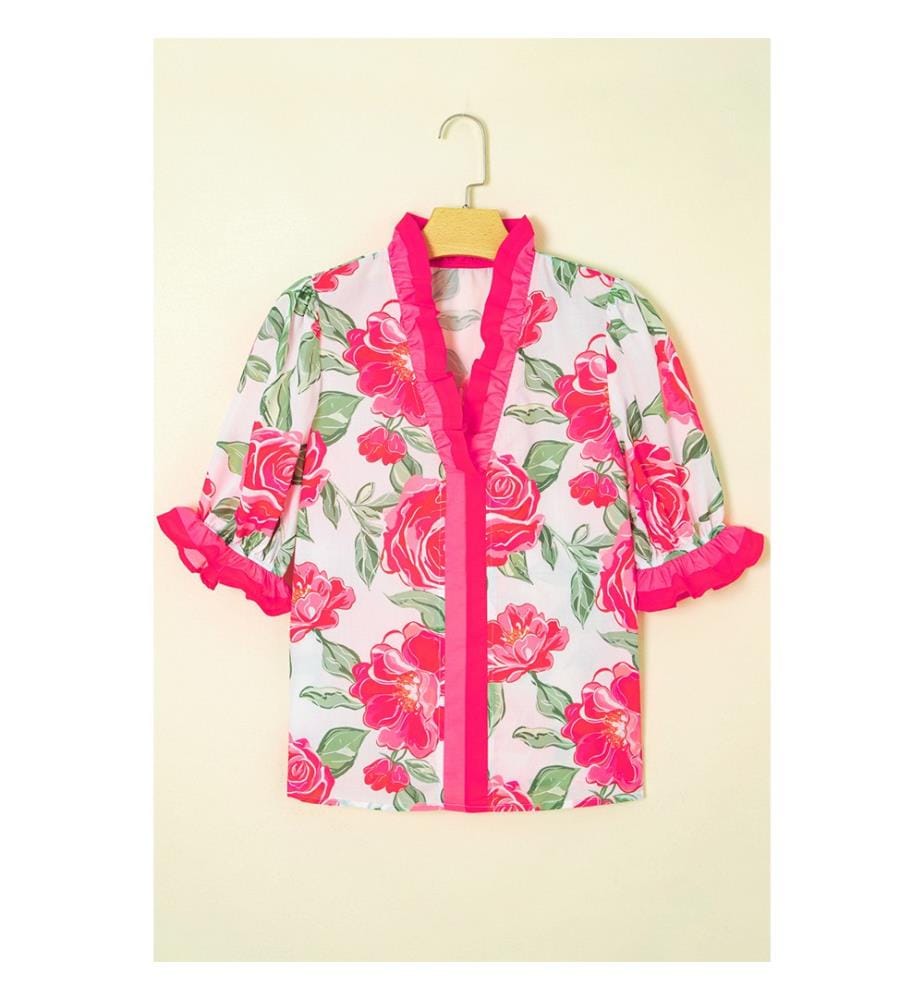 Short Sleeve Blouse - Pink