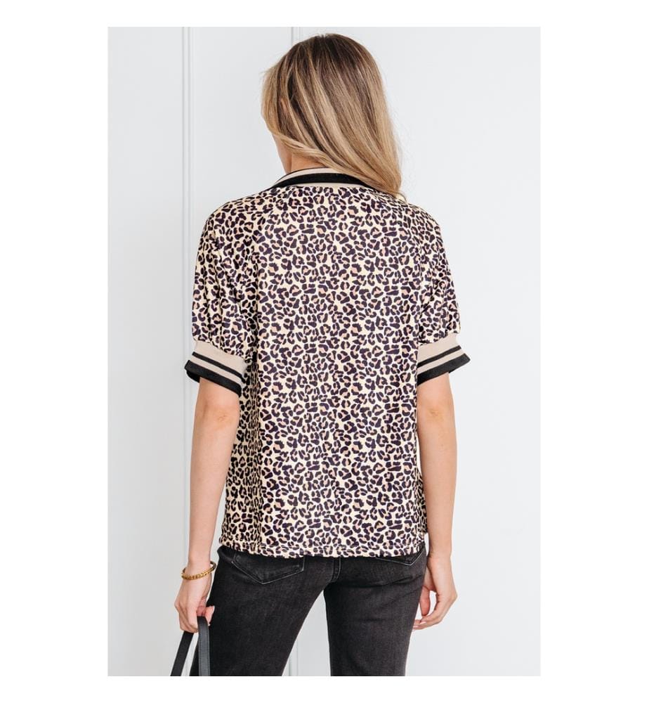 Short-sleeved sweater - Brown