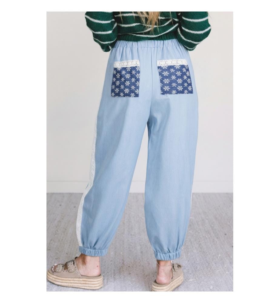 Pantalon Ample - Bleu