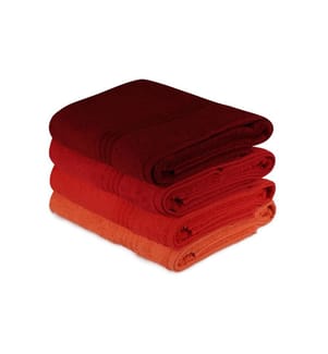 Set of 4 Bath Towels - Multicolored