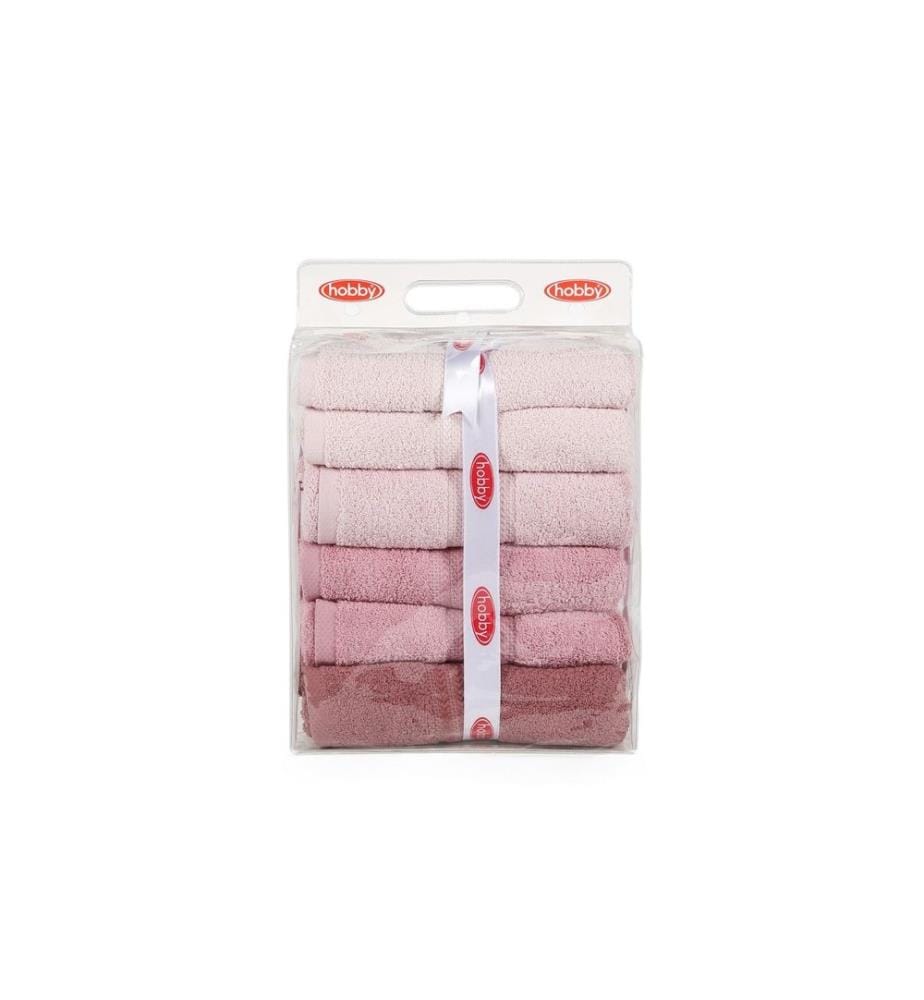 Set of 4 Bath Towels - Pink