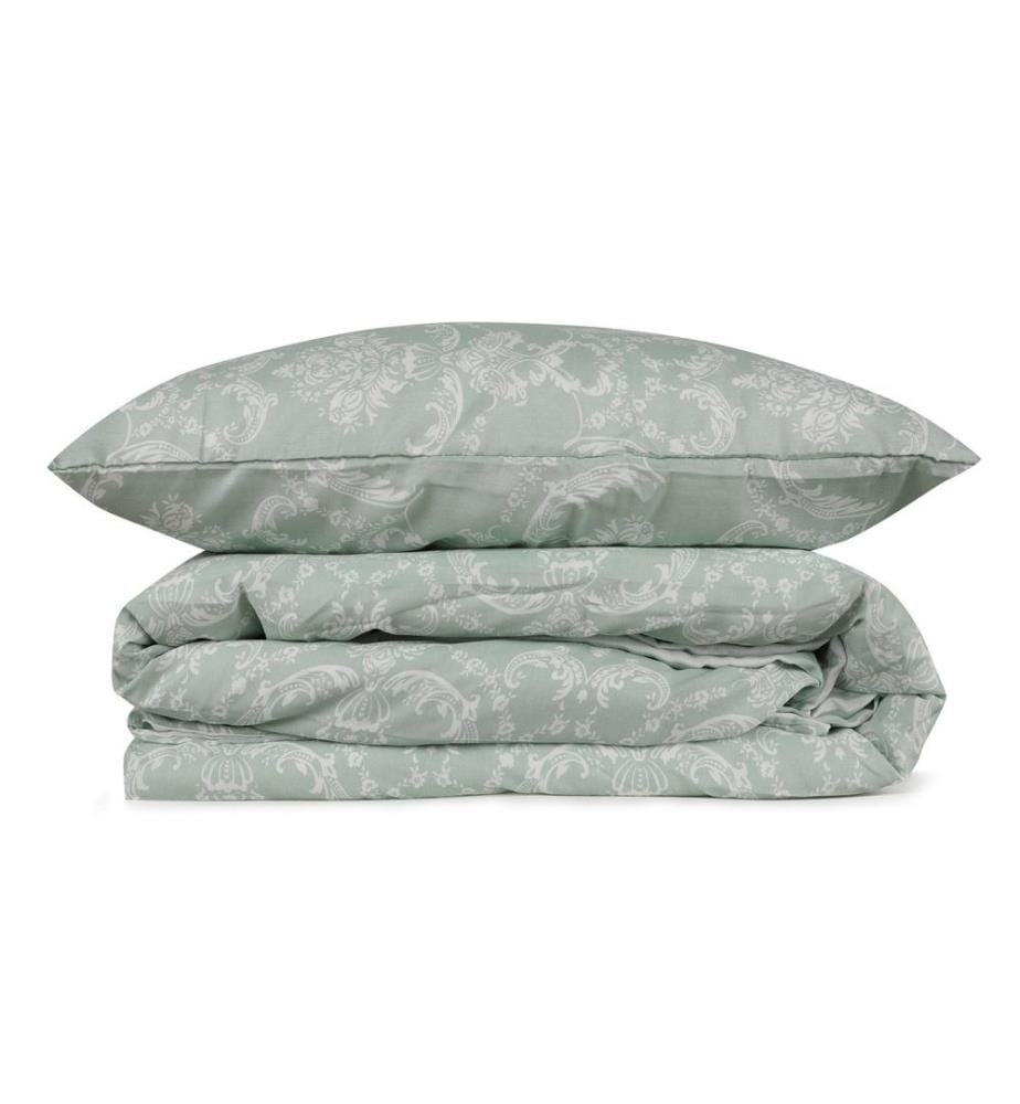 King-Size Bedding Set - Aquamarine and White
