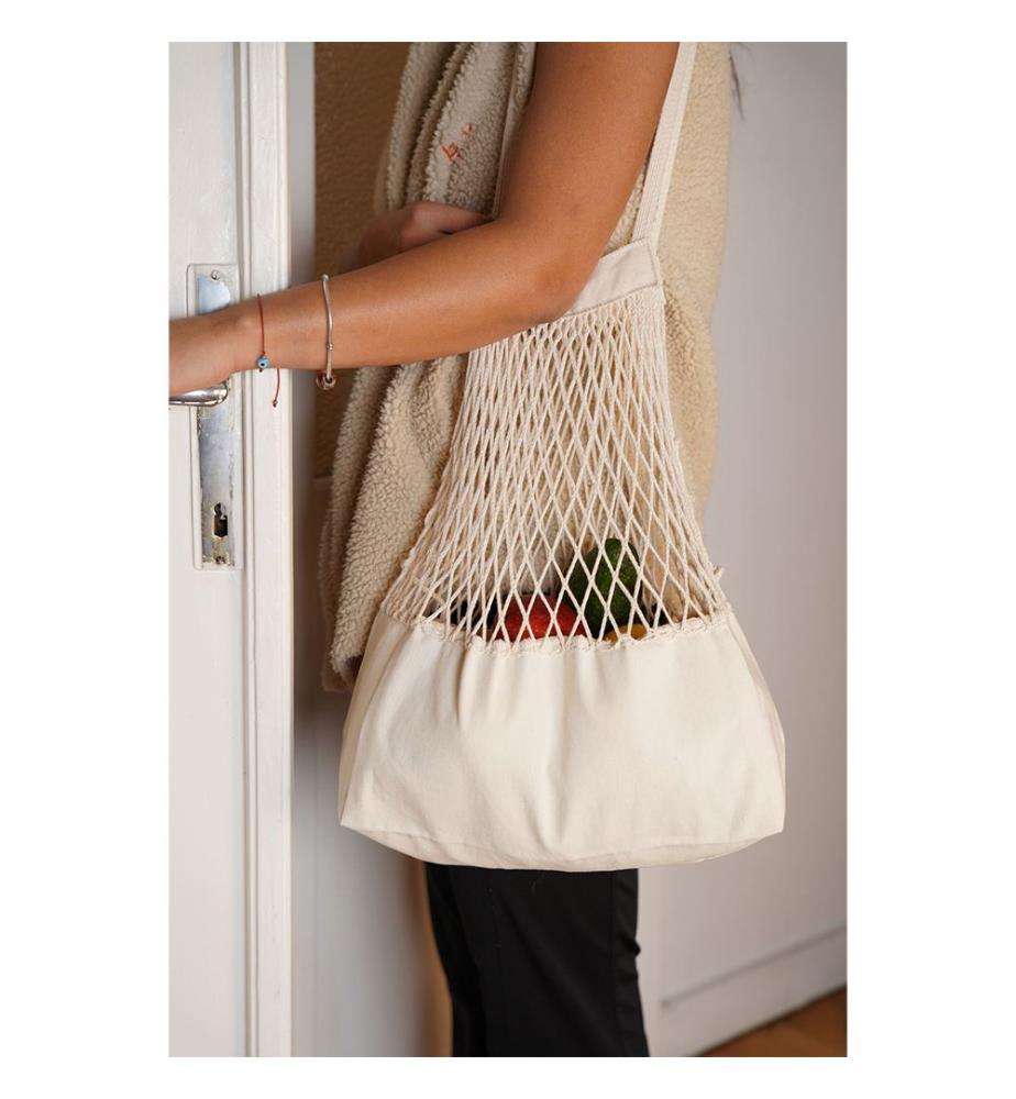 Netz-Tasche – Hellbeige