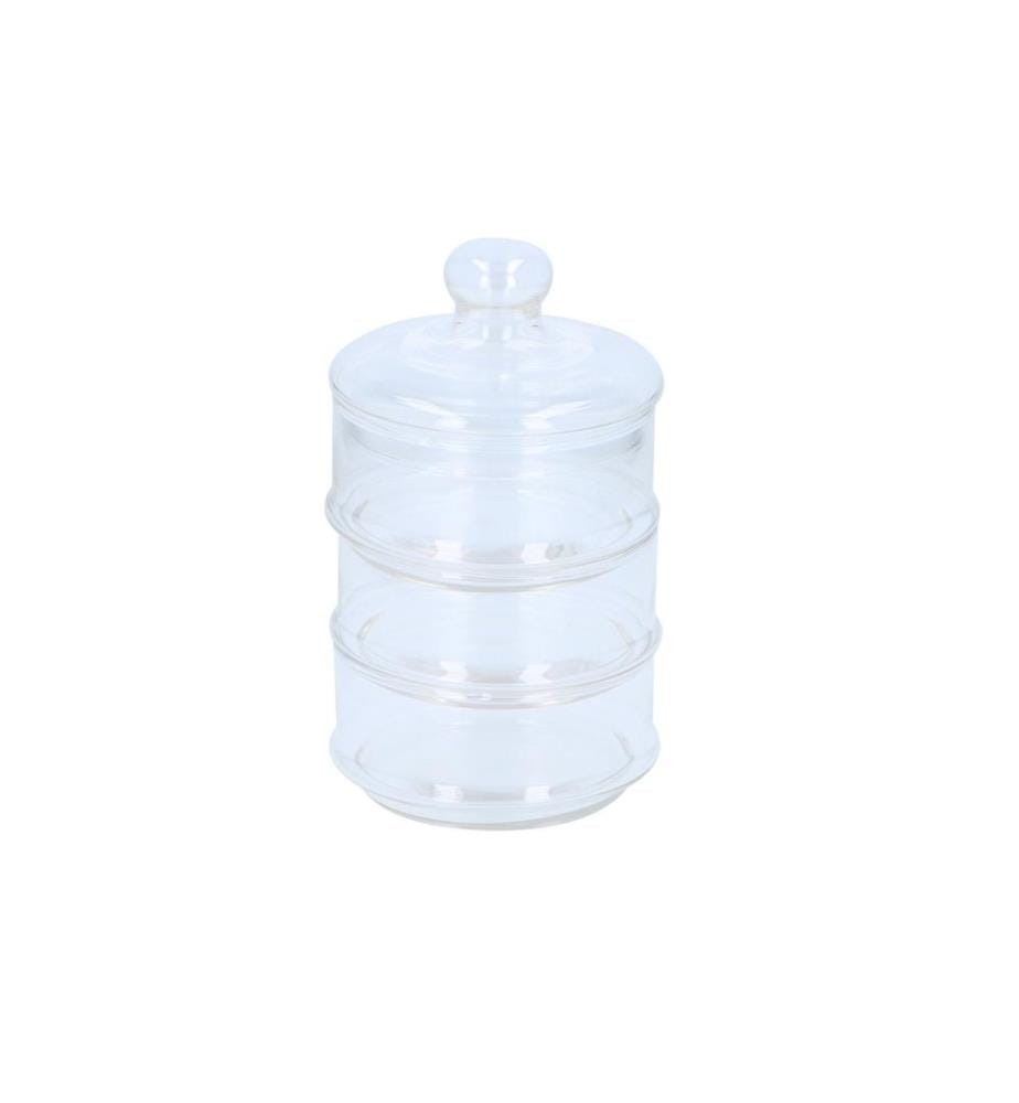 alpina Storage Jar 3 Tier Ø12 x 23 cm 2.6 l Transparent