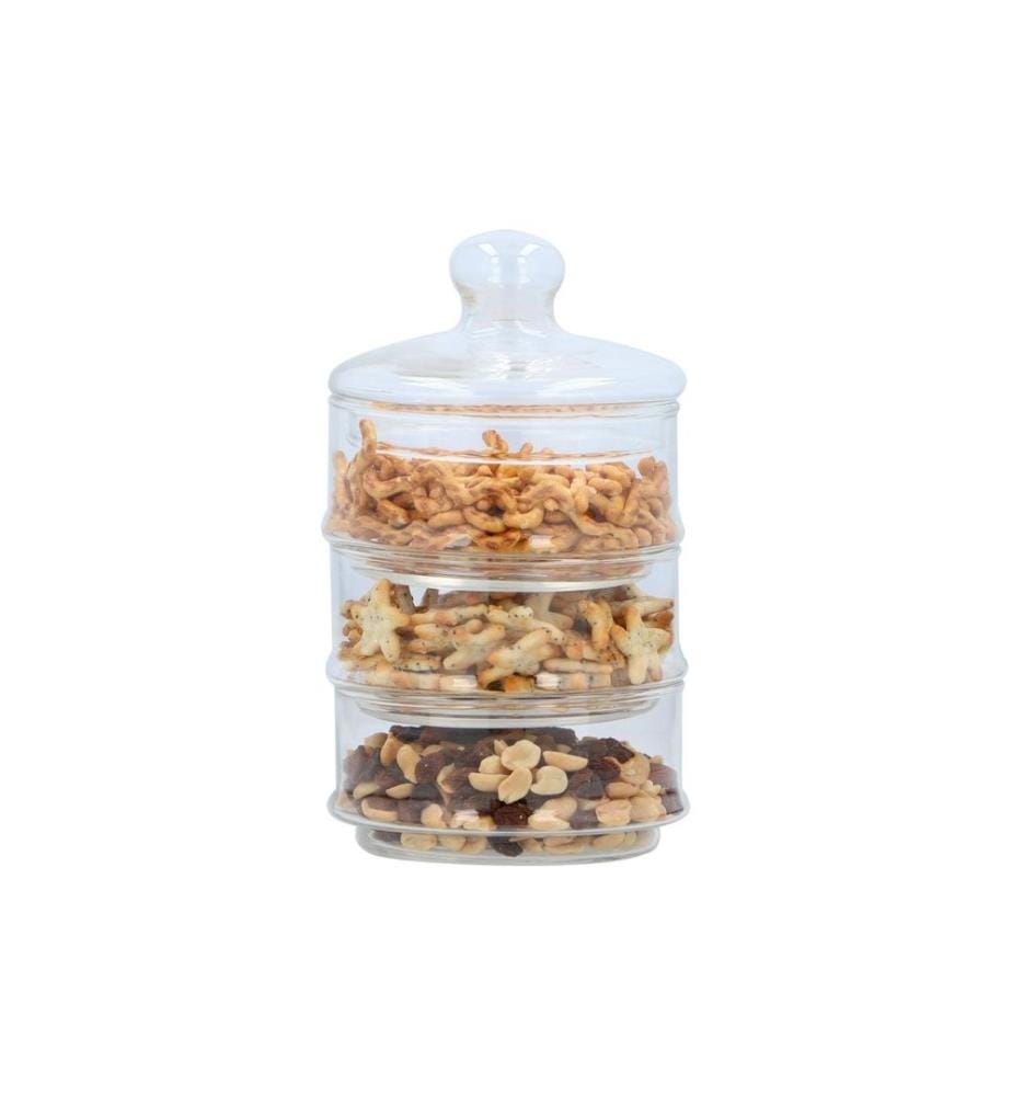 alpina Storage Jar 3 Tier Ø12 x 23 cm 2.6 l Transparent