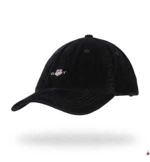 Mütze aus geripptem Velours - Schwarz