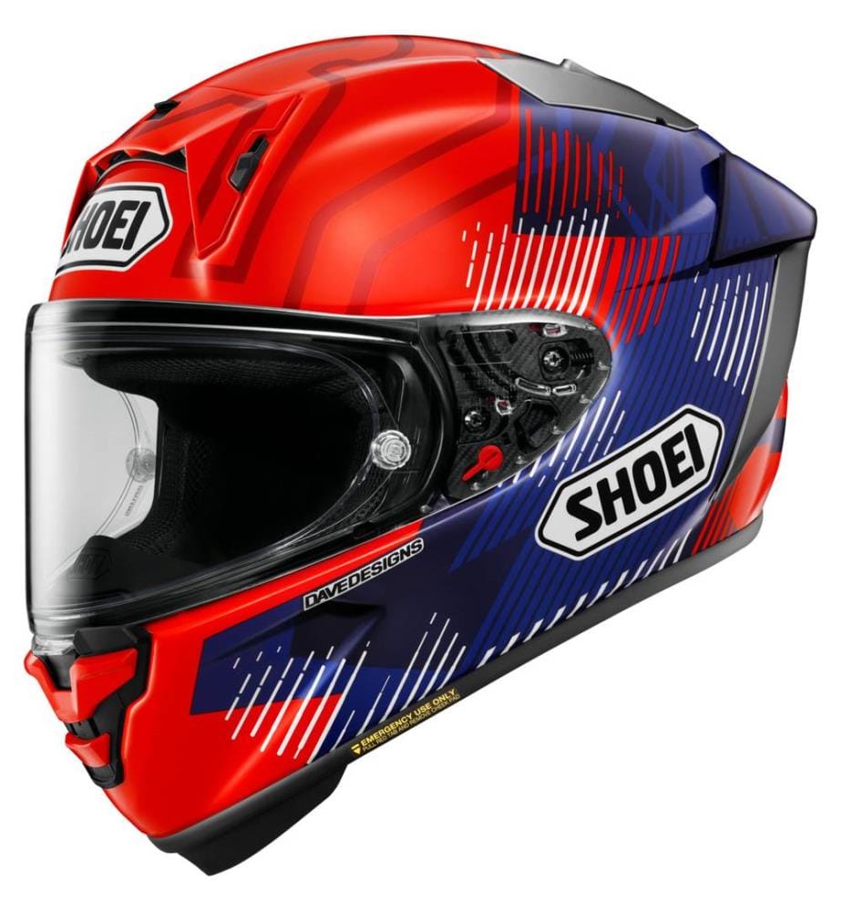 Casque intégral X-Spirit Pro Marquez 8 TC-1 - Rouge/Bleu/Blanc