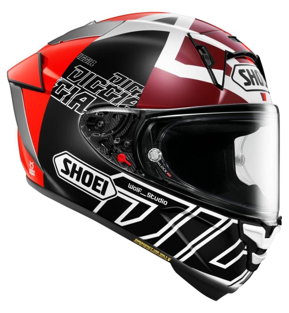 Casque intégral X-Spirit Pro Diggia 2 TC-1 - Rouge/Noir/Blanc