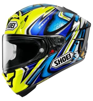 Casque intégral X-Spirit Pro Daijiro TC-3 - Bleu clair/Jaune/Blanc
