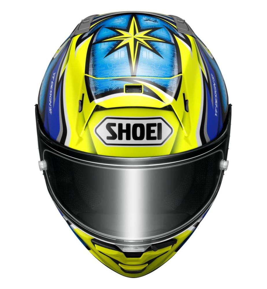 Casque intégral X-Spirit Pro Daijiro TC-3 - Bleu clair/Jaune/Blanc
