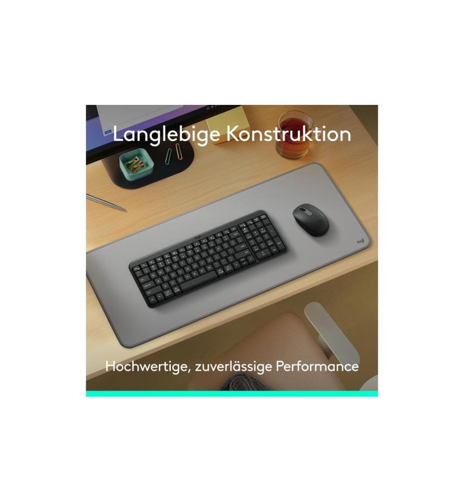 Logitech Tastatur-Maus-Set MK250 Graphite
