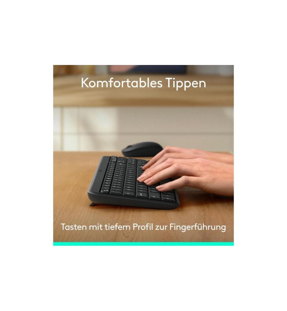 Logitech Tastatur-Maus-Set MK250 Graphite