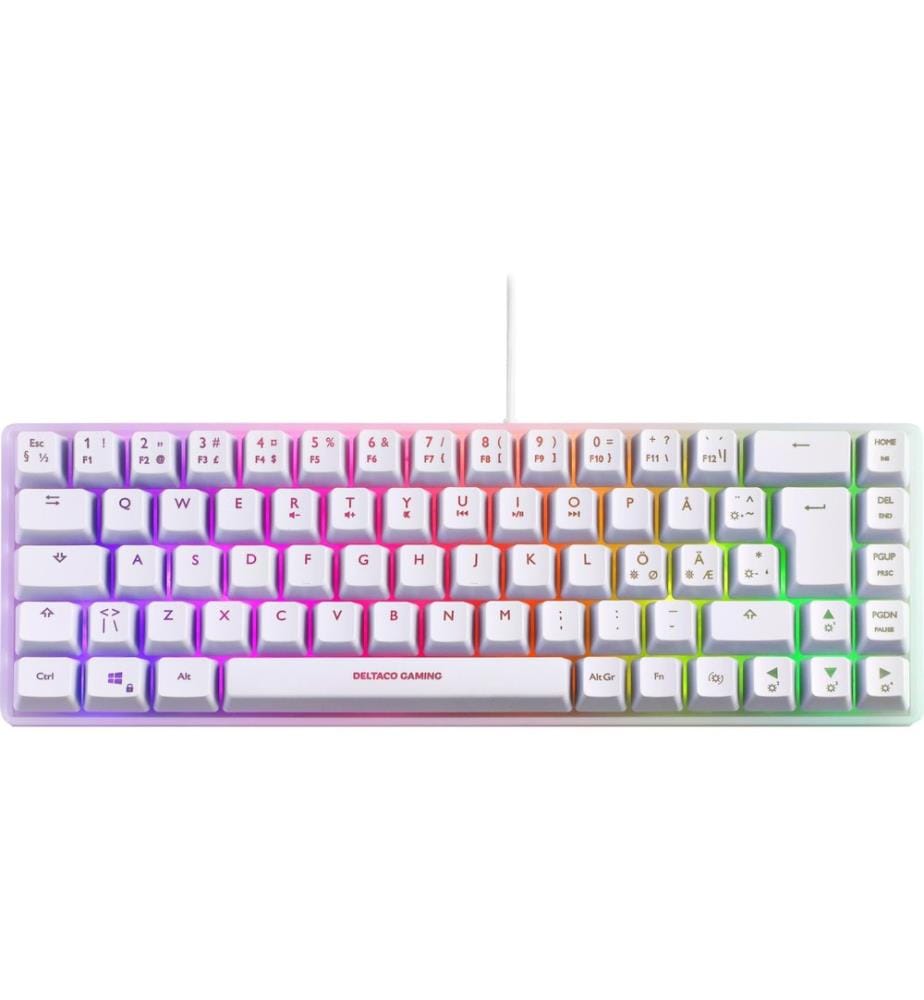 Clavier gaming DELTACO GAM-158-W RGB Blanc