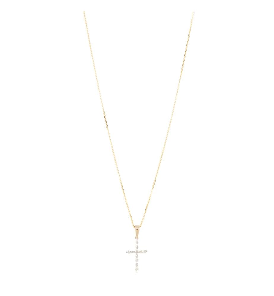 Anhänger „Brillantes Kreuz“ – vergoldet