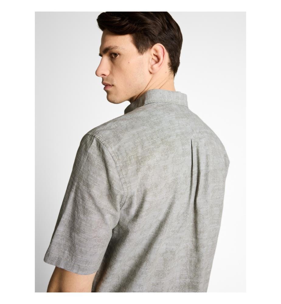 Chemise Comfort - Greyish Olive Tonal Design