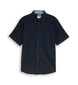 Chemise à manches courtes, coupe régulière, avec lin - Sky Captain Blue