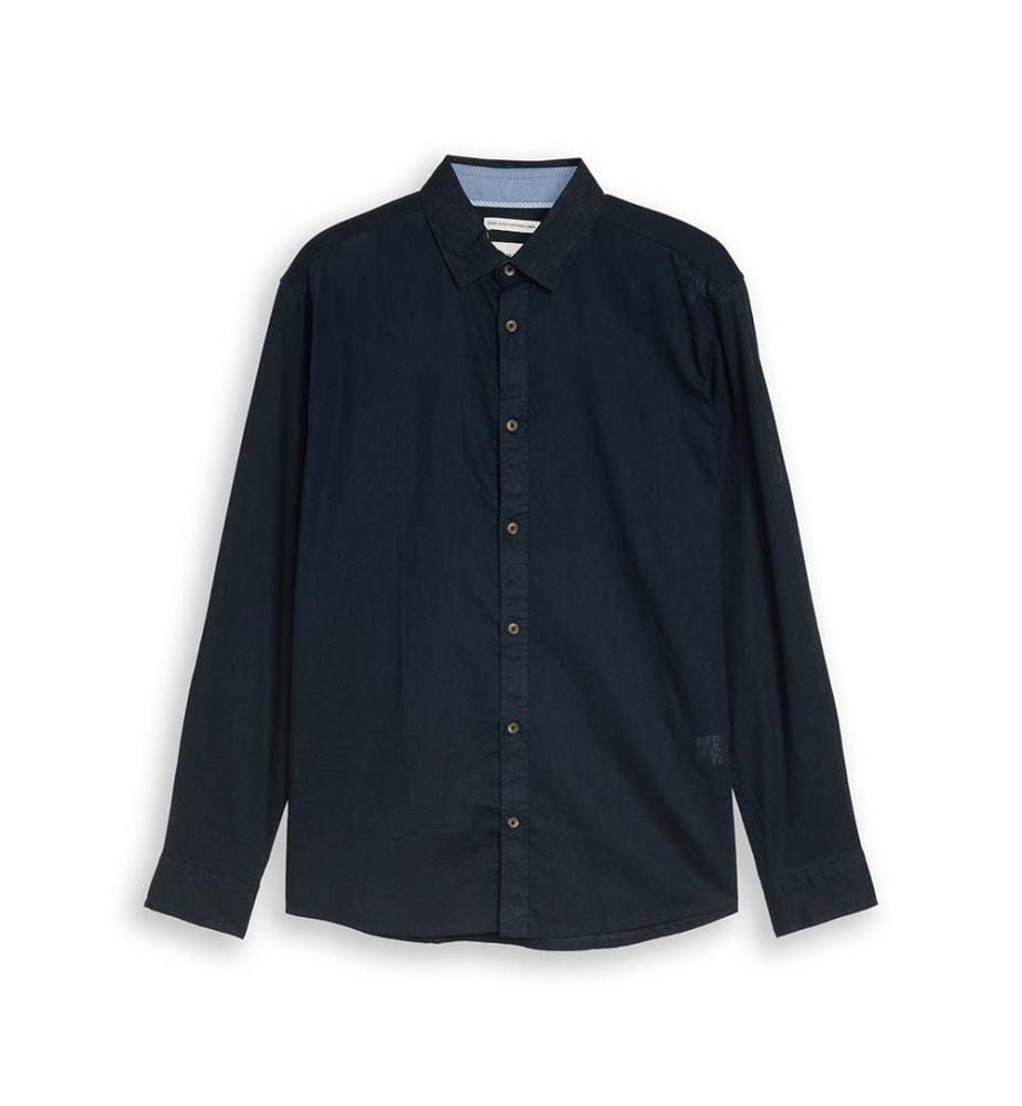Chemise à coupe régulière en lin - Sky Captain Blue