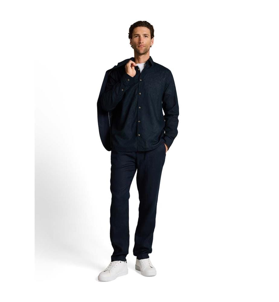 Chemise à coupe régulière en lin - Sky Captain Blue