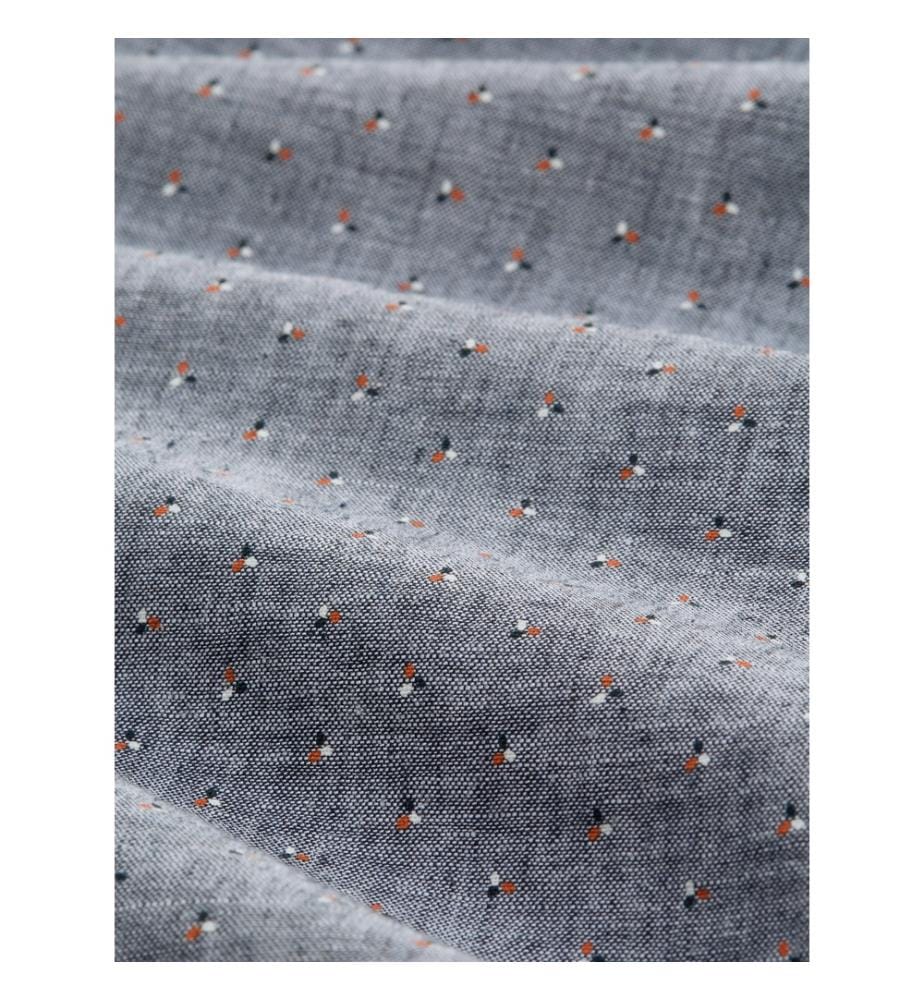 Chemise en coton lin imprimé - Navy Design
