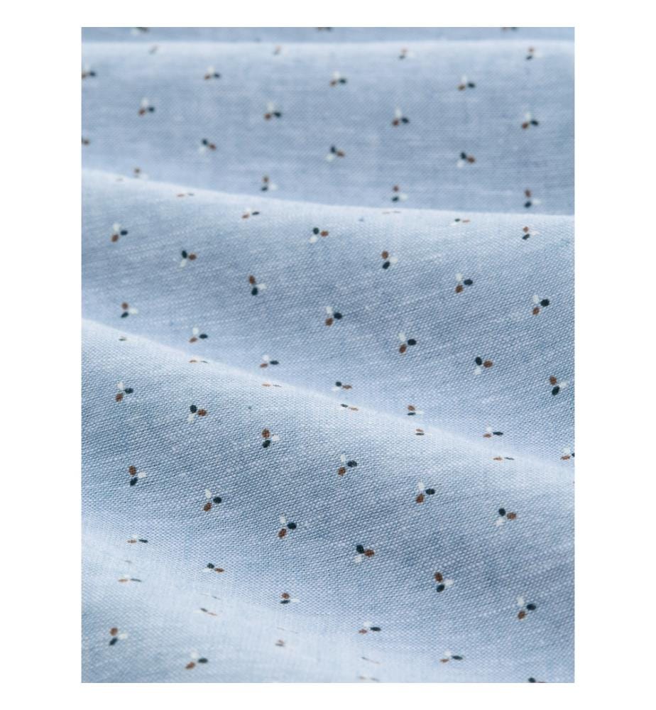 Chemise en coton lin imprimé - Bleeched Blue Design