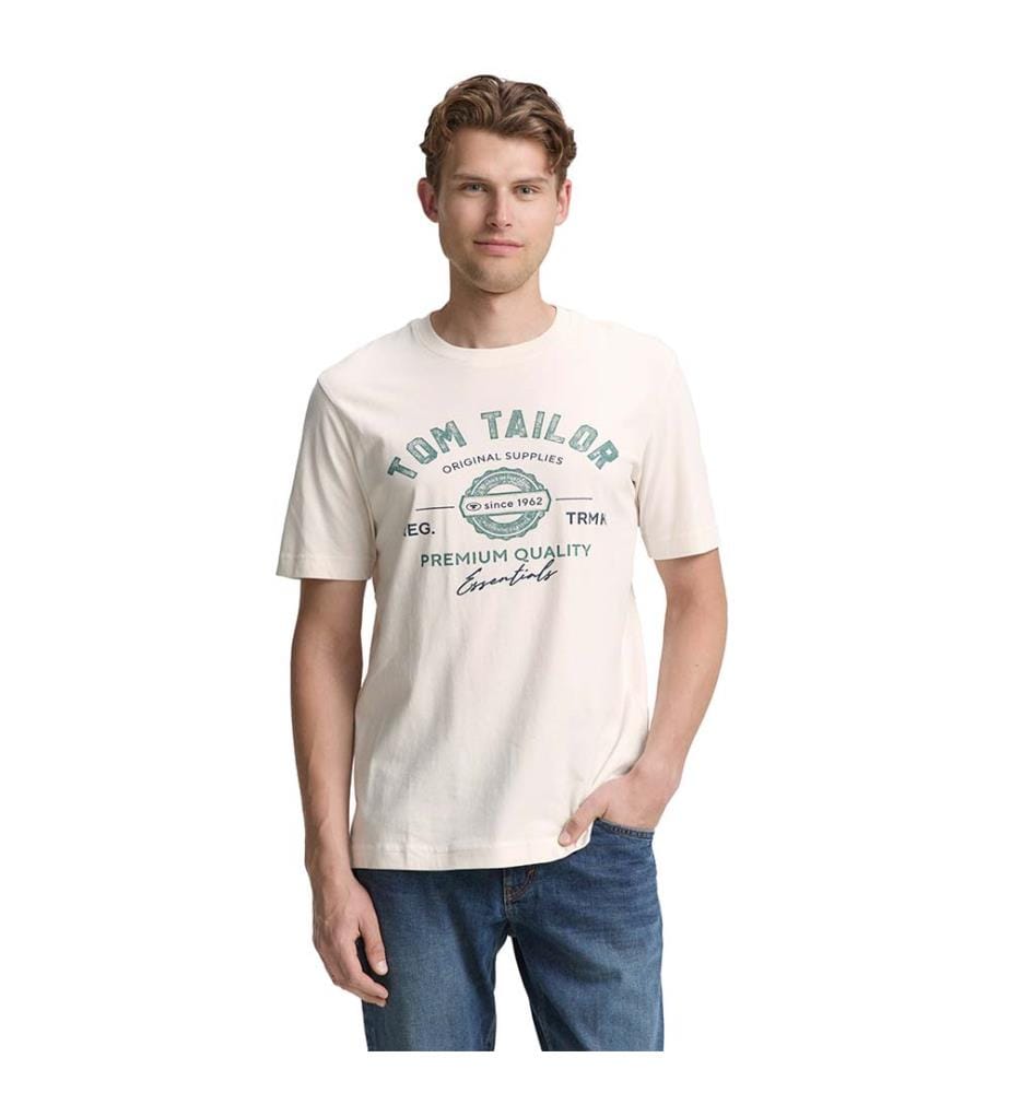 T-shirt avec logo imprimé - Gardenia White