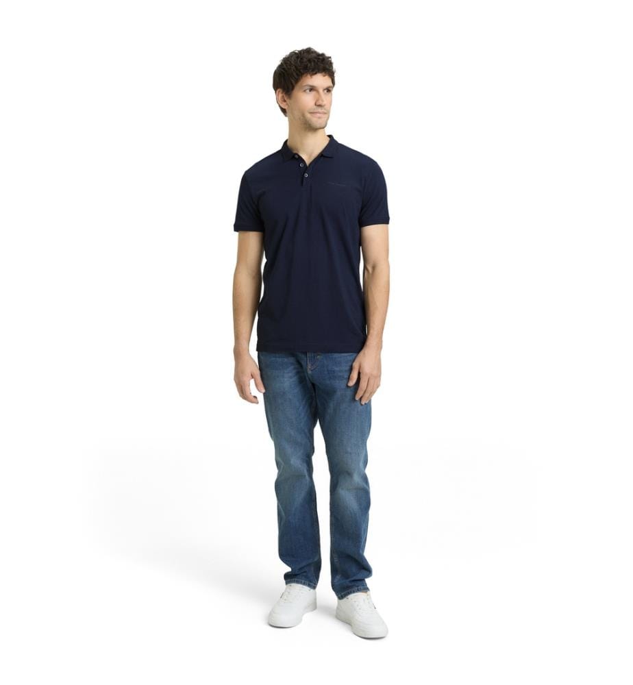 Polo basique ajusté - Bleu capitaine ciel