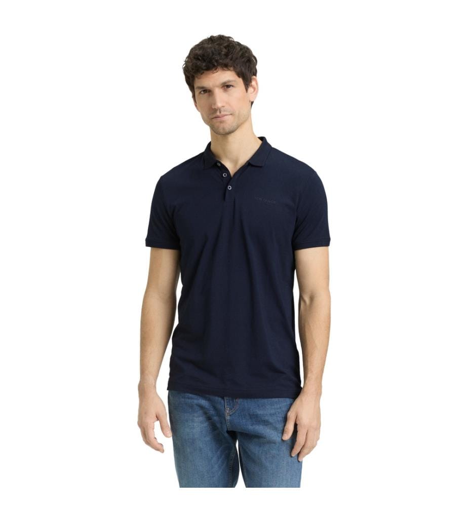 Polo basique ajusté - Bleu capitaine ciel