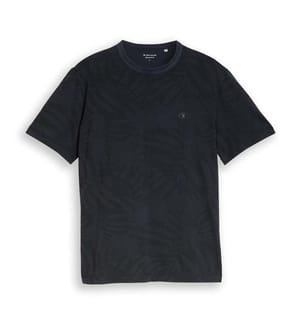 T-shirt avec imprimé all-over - Navy Tonal Leaf Design