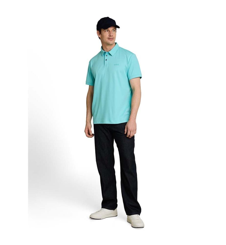 Polo avec logo imprimé - River Teal Two Tone