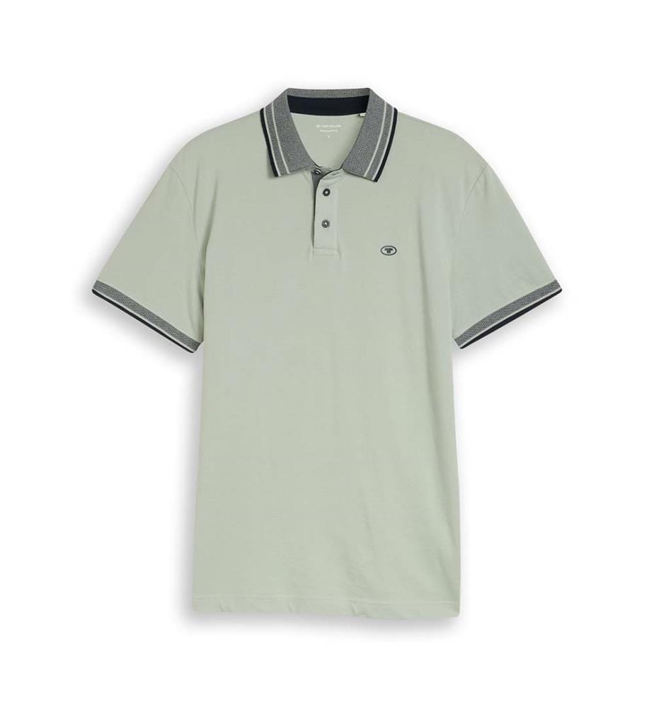 Polo en piqué avec impression du logo - Vert grisâtre doux
