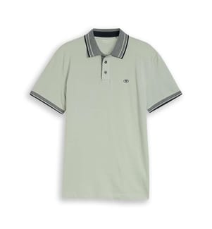 Polo en piqué avec impression du logo - Vert grisâtre doux