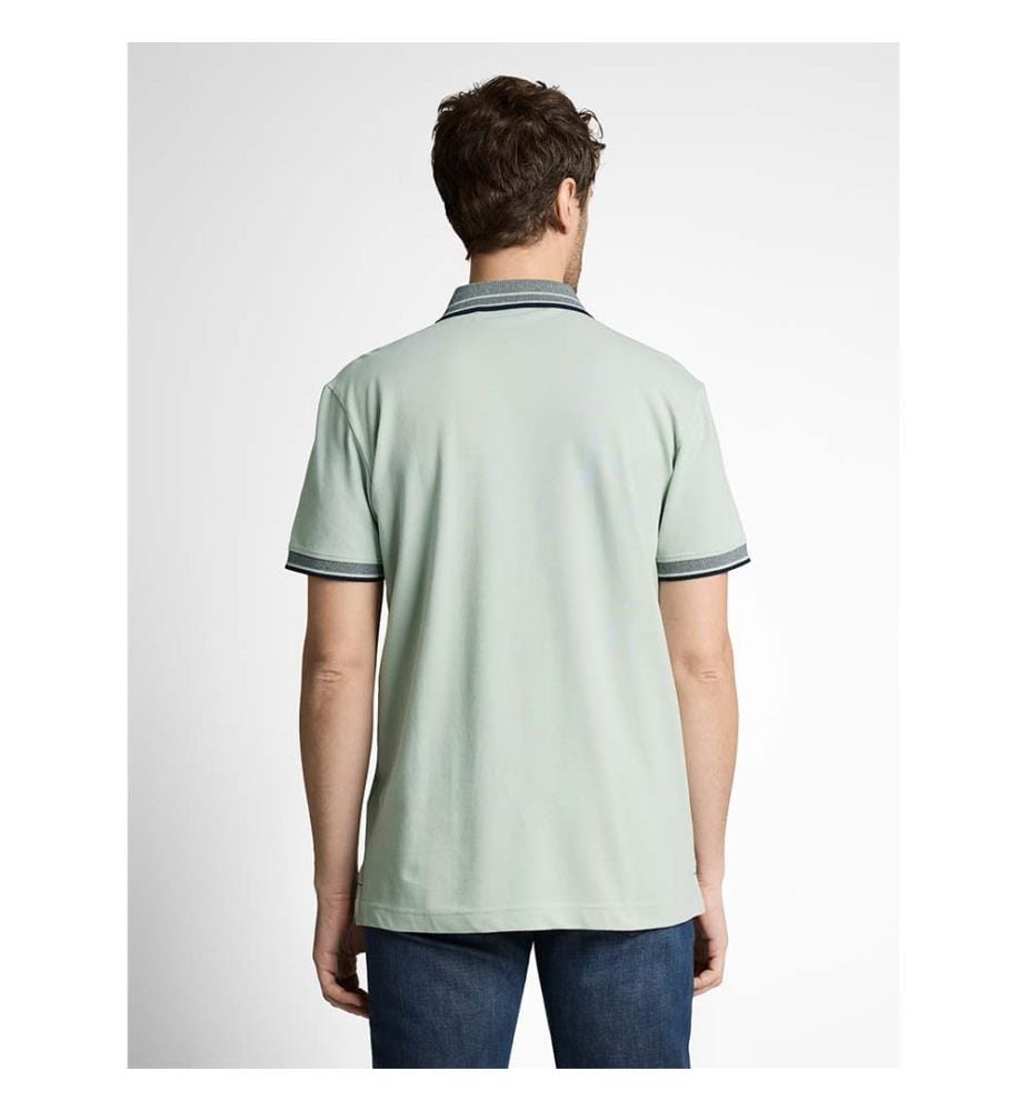 Polo en piqué avec impression du logo - Vert grisâtre doux