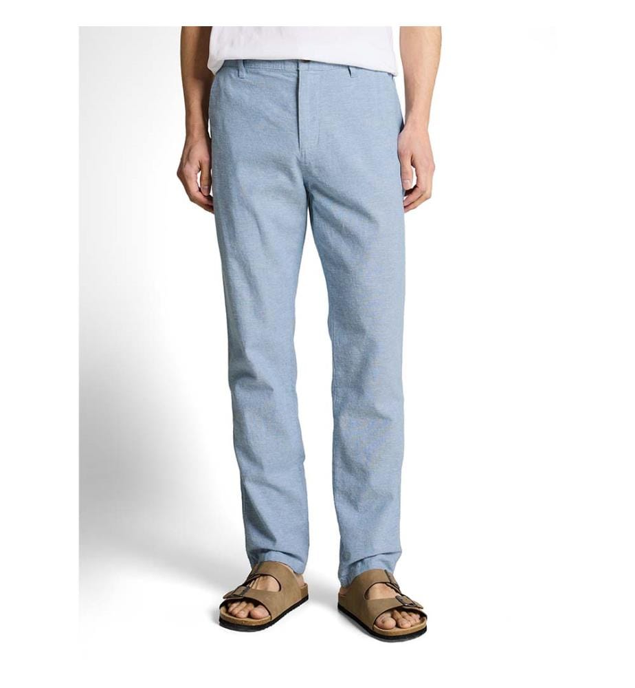 Pantalon chino Ttregular en lin - Chambray bleu bleeched