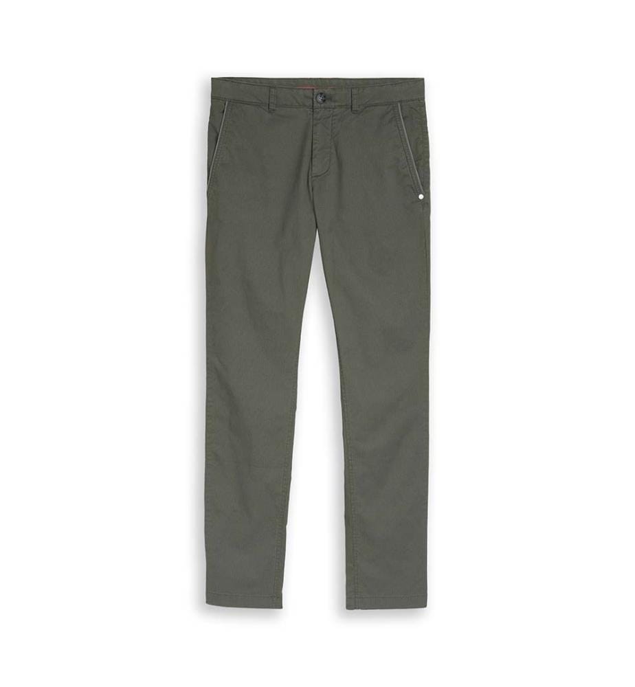 Tttravis Slim Chino Pants - Khaki Mini Geometric Print