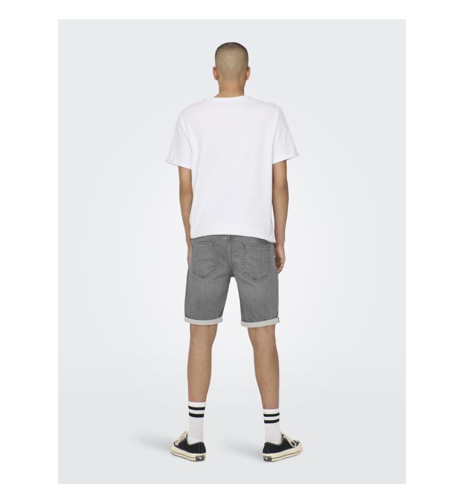 Short en denim - Gris