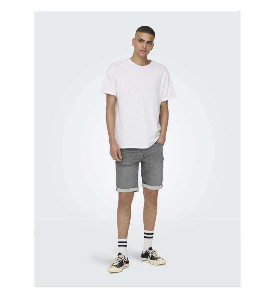 Short en denim - Gris