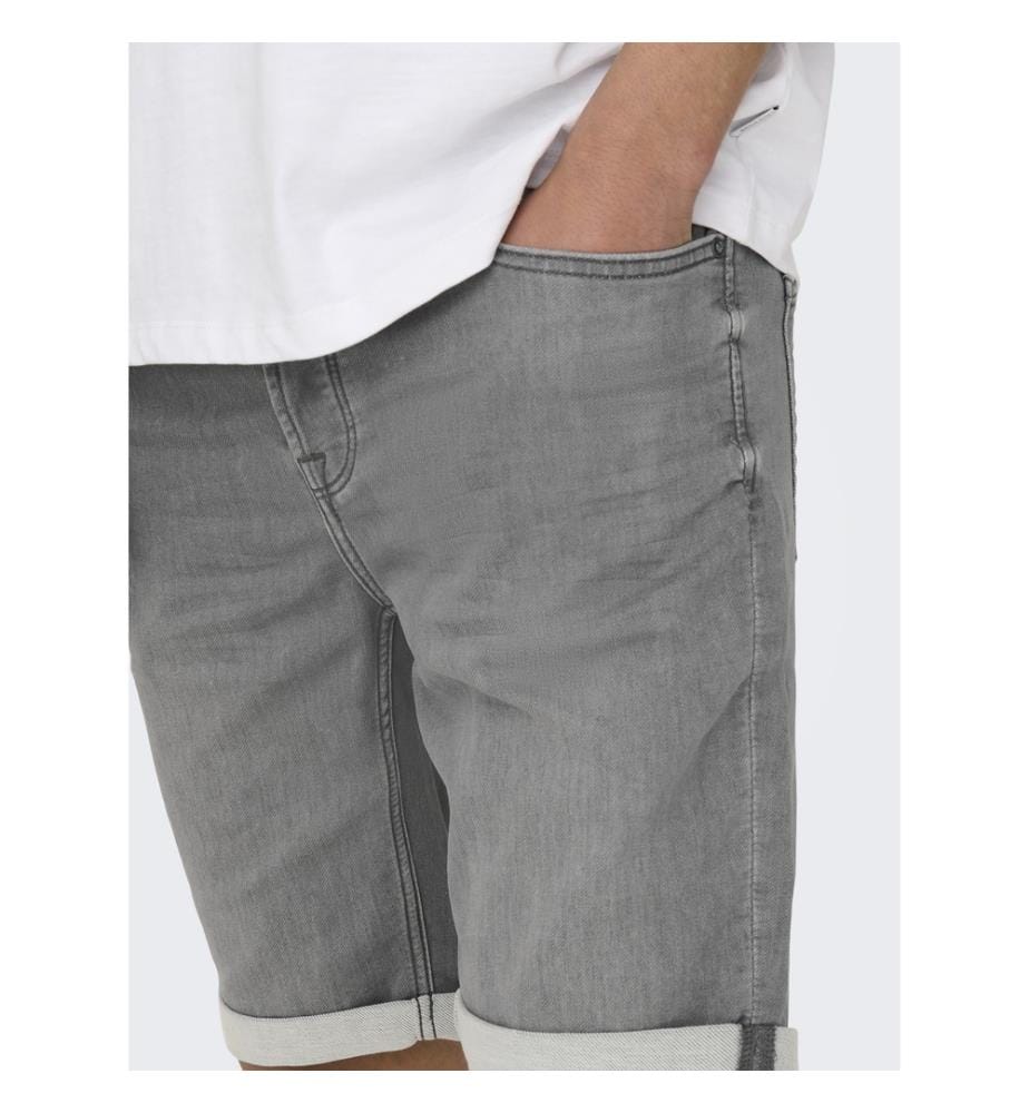 Short en denim - Gris