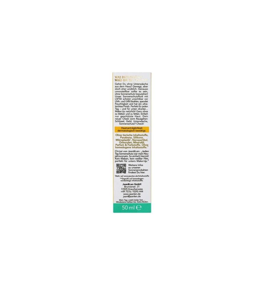 Jean & Len Fluide solaire sensible Hydro 50 ml