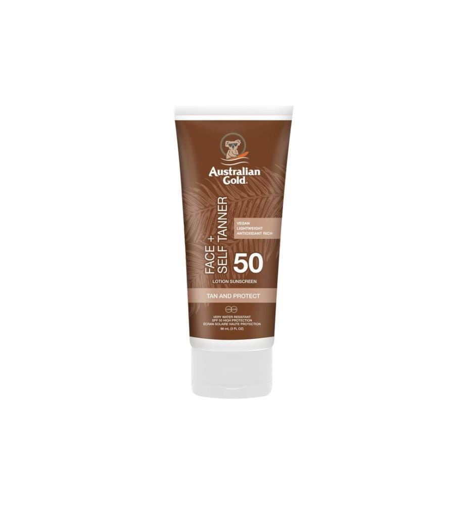 Crème solaire visage Australian Gold avec autobronzant SPF 50 88 ml